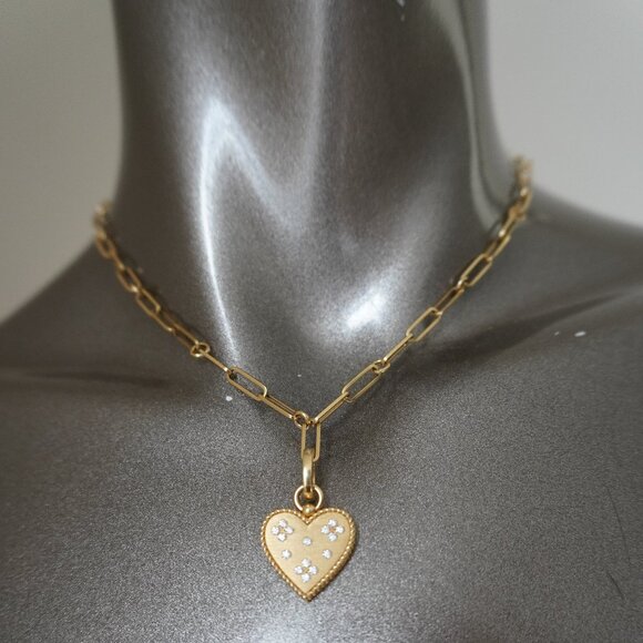 Roberto Coin 18K Venetian Princess Diamond Heart Lariat Necklace 17" $7,000 - Picture 1 of 13
